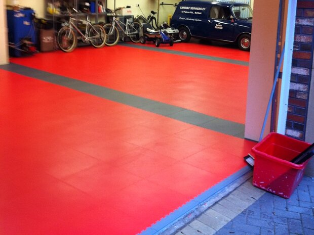 PVC Kliktegel BoSepta met traanplaatmotief blauw