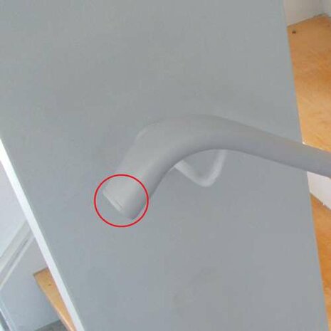 Endkappe Kunststoff Flachhandlauf F408-018 Perlwei&szlig;