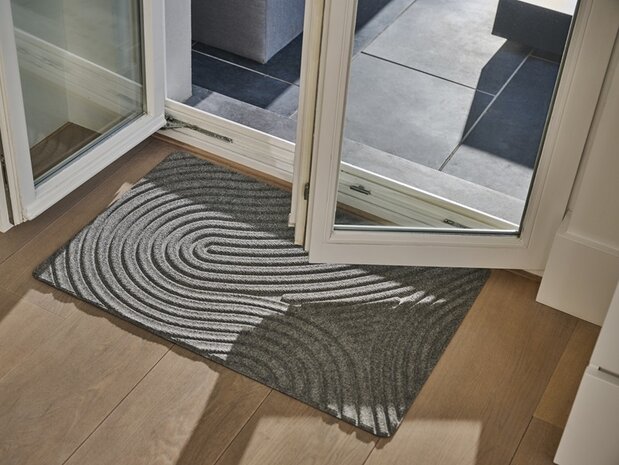 Fu&szlig;matte WaterHog Fingerprint Grey 55x85 cm