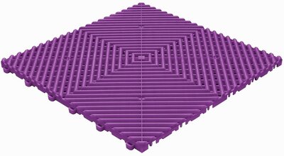 Kunststoff Klickfliese, offene Struktur, abgerundete Rippen, BoDeck Violett Kunststoff Klickfliese, offene Struktur, abgerundete Rippen, BoDeck Violett