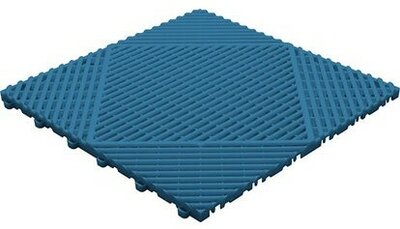 Kunststoff Klickfliese, offene Struktur, abgerundete Rippen, BoClassic, Blau Kunststoff Klickfliese, offene Struktur, abgerundete Rippen, BoClassic, Blau