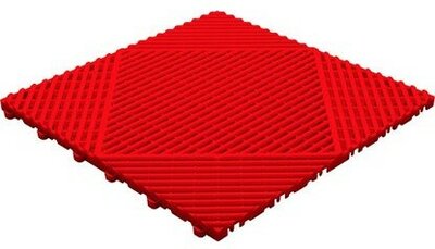 Kunststoff Klickfliese, offene Struktur, abgerundete Rippen, BoClassic Rot Kunststoff Klickfliese, offene Struktur, abgerundete Rippen, BoClassic Rot