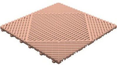 Kunststoff Klickfliese, offene Struktur, abgerundete Rippen, BoClassic Terracotta Kunststoff Klickfliese, offene Struktur, abgerundete Rippen, BoClassic Terracotta