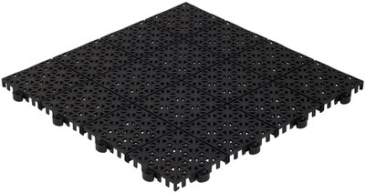 Kunststoff Klickfliese, Perforiert, BoVersa, Schwarz Kunststoff Klickfliese, Perforiert, BoVersa, Schwarz