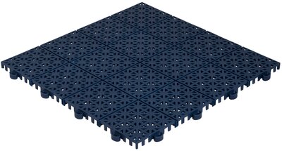 Kunststoff Klickfliese, Perforiert, BoVersa, Blau Kunststoff Klickfliese, Perforiert, BoVersa, Blau