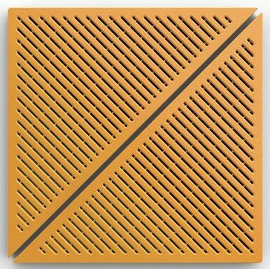 Kunststoff Klickfliese, dreieckig, offene Struktur, flache Rippen, BoTrio Ockergelb Kunststoff Klickfliese, dreieckig, offene Struktur, flache Rippen, BoTrio Ockergelb