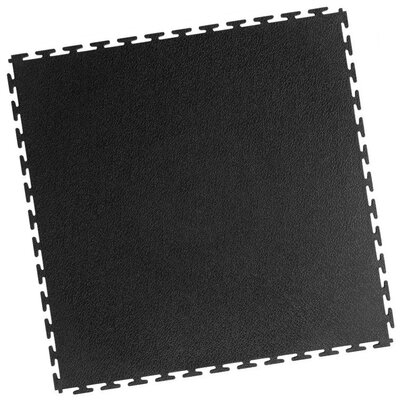 Kunststoff Klickfliese, Gekornt, PaviLock, Schwarz Kunststoff Klickfliese, Gekornt, PaviLock, Schwarz