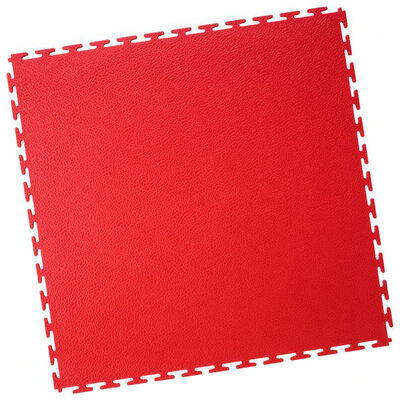 Kunststoff Klickfliese, Gekornt, PaviLock, Rot Kunststoff Klickfliese, Gekornt, PaviLock, Rot